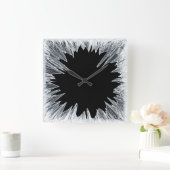 Carrée Horloge en verre cassé (Maison)