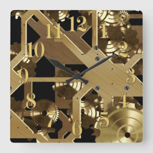 Carrée Horloge Entraîneur Fun Mur Horloge