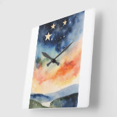 Carrée Horloge étoilée étoile Céleste Horloge scintillant (Angle)