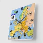 Carrée Horloge européenne (Angle)