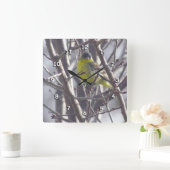 Carrée Horloge - Finition jaune dans les branches (Maison)