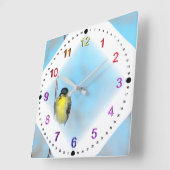 Carrée Horloge - Finition jaune en diamant Vignette (Angle)