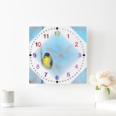 Carrée Horloge - Finition jaune en diamant Vignette (Maison)