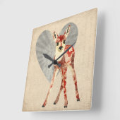 Carrée Horloge florale (Angle)