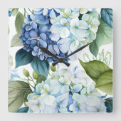 Carrée Horloge florale Hamptons (Recto)