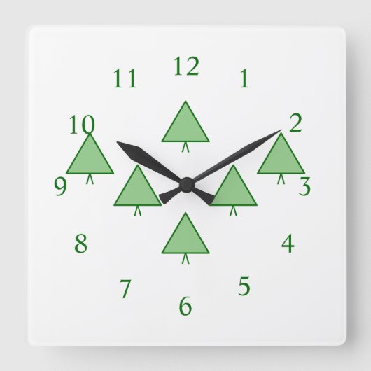 Carrée Horloge - Forêt de pins (Recto)