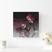 Carrée Horloge gothique de poupée en sag (Maison)