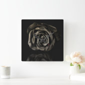 Carrée Horloge gothique de rose de noir de vampire (Maison)