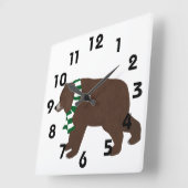 Carrée Horloge grizzli (Angle)
