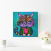 Carrée Horloge Grumpy Kitty (Maison)