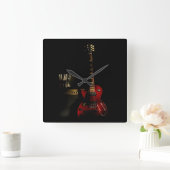 Carrée Horloge Guitare Et Amp (Maison)