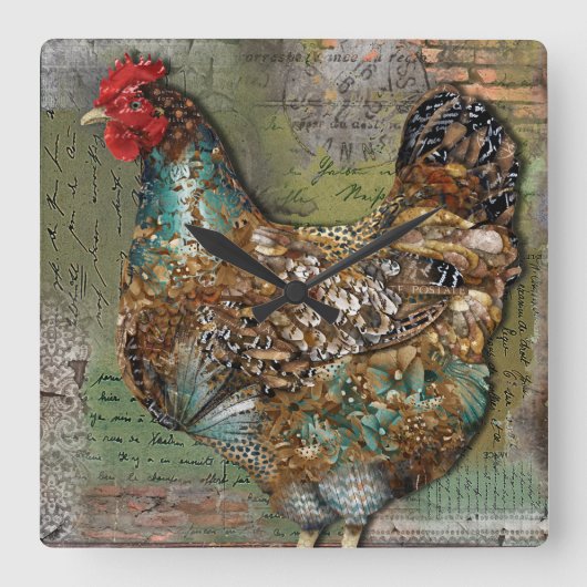 Carrée Horloge Heure Paris (Recto)