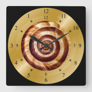 Carrée Horloge horaire ~ Spirale de l'escargot ~ Warp tem