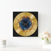 Carrée Horloge horaire ~ Trou noir de feu ~ * ~ ~ ~ (Maison)