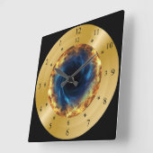 Carrée Horloge horaire ~ Trou noir de feu ~ * ~ ~ ~ (Angle)