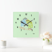 Carrée Horloge : Humming Bird's (Maison)