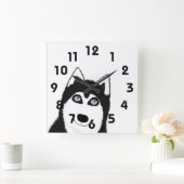 Carrée Horloge Husky (Maison)