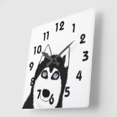 Carrée Horloge Husky (Angle)
