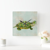 Carrée Horloge Jade Turtle (Maison)