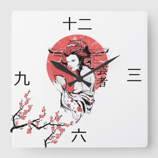 Carrée Horloge japonaise (Recto)