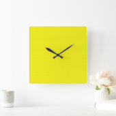 Carrée Horloge jaune néon brillant (Maison)
