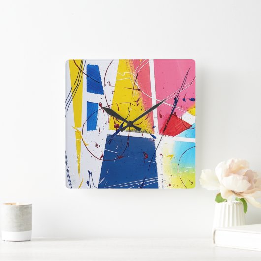 Carrée Horloge Joueuse Whimsical (Maison)