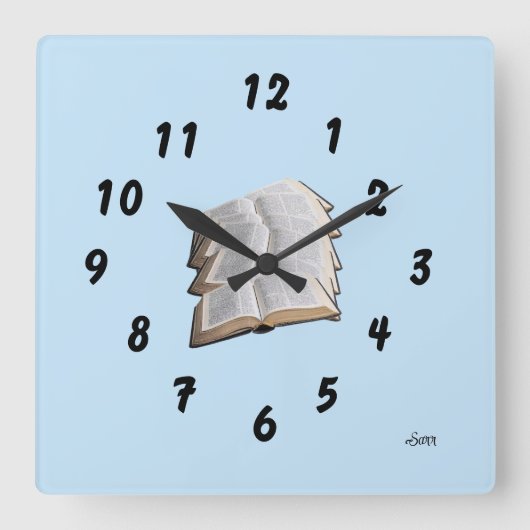 Carrée Horloge : Jours pour apprendre . (Recto)