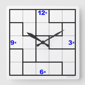 Carrée Horloge KenKen® avec puzzle téléchargeable
