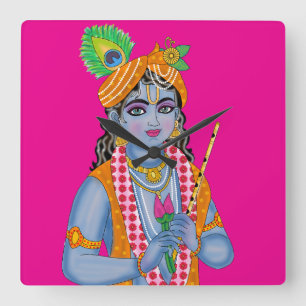 Carrée Horloge Krishna