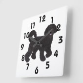 Carrée Horloge Labradoodle (Angle)