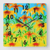 Carrée Horloge Lily Tigre (Recto)