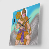 Carrée Horloge Lord Hanuman (Angle)