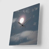 Carrée Horloge - Lune du matin (Angle)