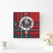 Carrée Horloge MacGregor Tartan (Maison)