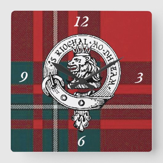 Carrée Horloge MacGregor Tartan (Recto)