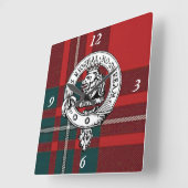 Carrée Horloge MacGregor Tartan (Angle)