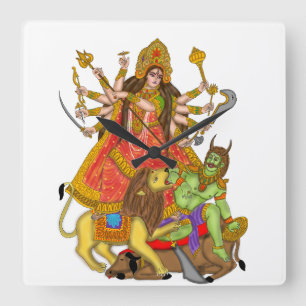 Carrée Horloge Mahishasur Mardini Durga