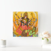 Carrée Horloge Mahishasur Mardini Durga (Maison)