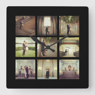 Carrée horloge mariage instagram