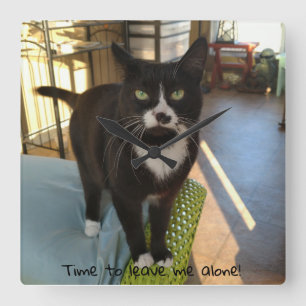 Carrée Horloge mignonne de Kitty