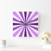 Carrée Horloge moderne à bande violette (Maison)