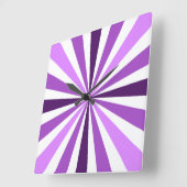 Carrée Horloge moderne à bande violette (Angle)