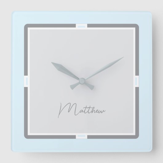 Carrée Horloge moderne de mon papillon (Recto)