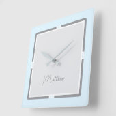 Carrée Horloge moderne de mon papillon (Angle)