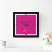 Carrée Horloge moderne de mon papillon (Maison)