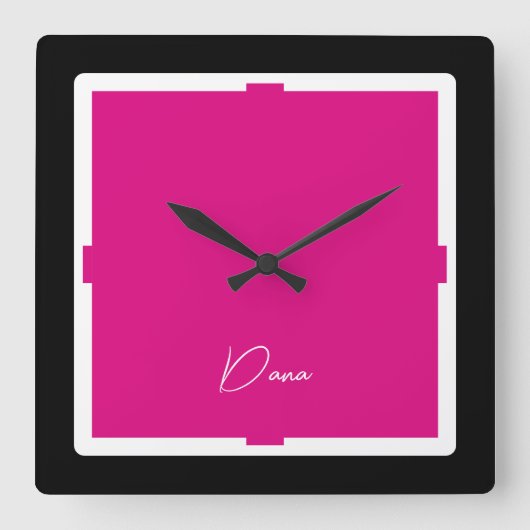 Carrée Horloge moderne de mon papillon (Recto)