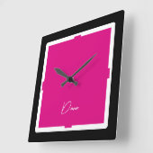 Carrée Horloge moderne de mon papillon (Angle)
