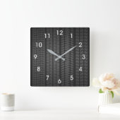 Carrée horloge motif de la traînée de pneus (Maison)