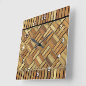 Carrée Horloge - Motif de mur en brique (Angle)