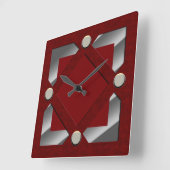 Carrée Horloge Motif diamant (Angle)